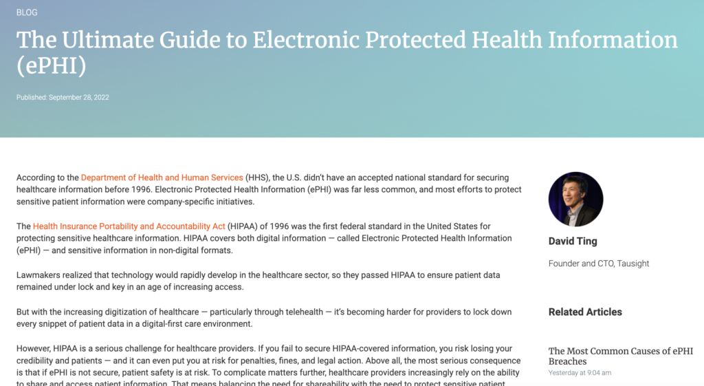 The Ultimate Guide to Electronic Protected Health Information (ePHI)