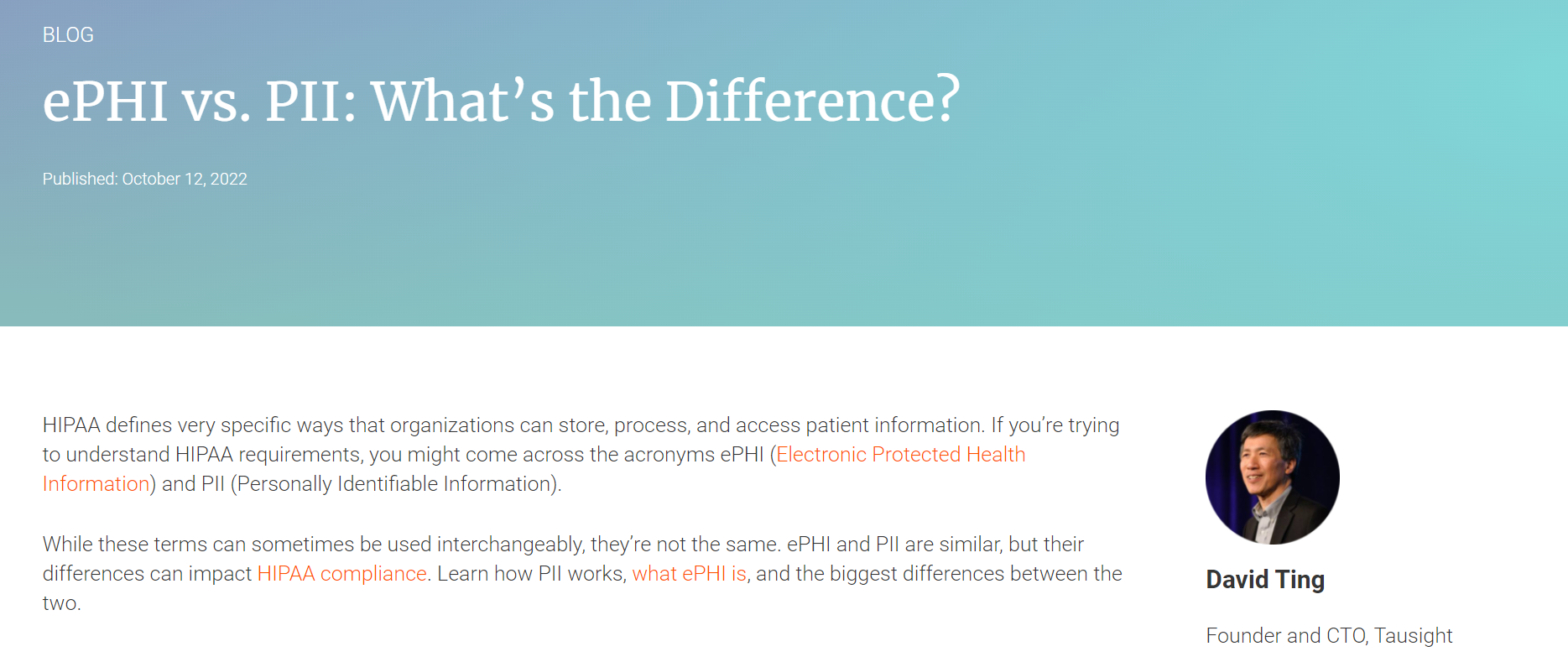 ePHI vs. PII: What’s the Difference?