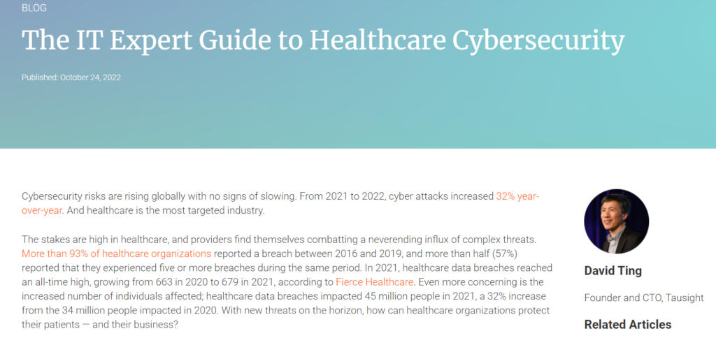 The IT Expert's Guide to Healthcare Cybersecurity
