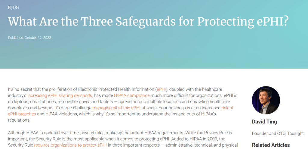 What Are the Three Safeguards for Protecting ePHI?