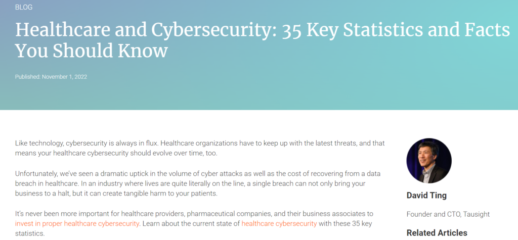 Healthcare and Cybersecurity: 35 Key Statistics and Facts You Should Know