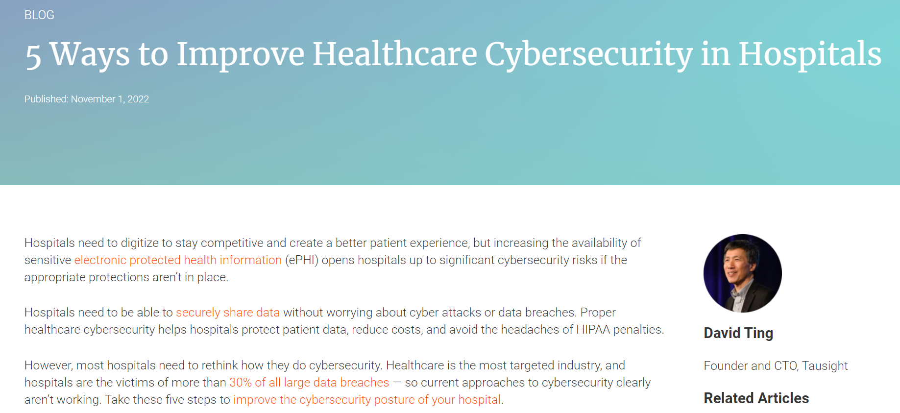 5 Ways to Improve Healthcare Cybersecurity in Hospitals