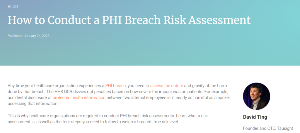 How to Conduct a PHI Breach Risk Assessment