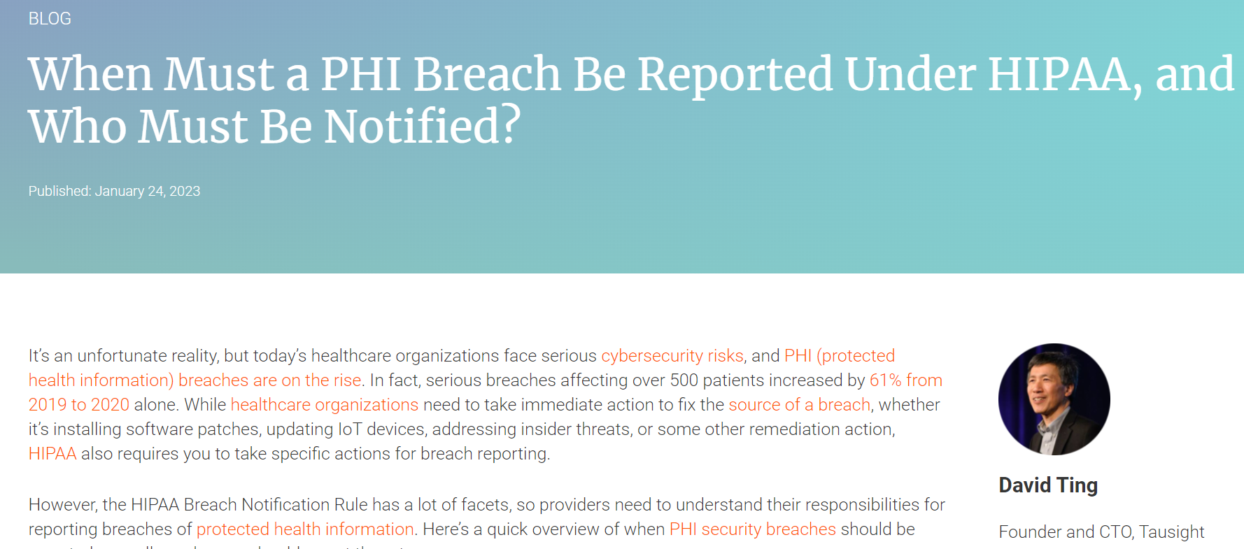 When Must a PHI Breach Be Reported Under HIPAA, and Who Must Be Notified?