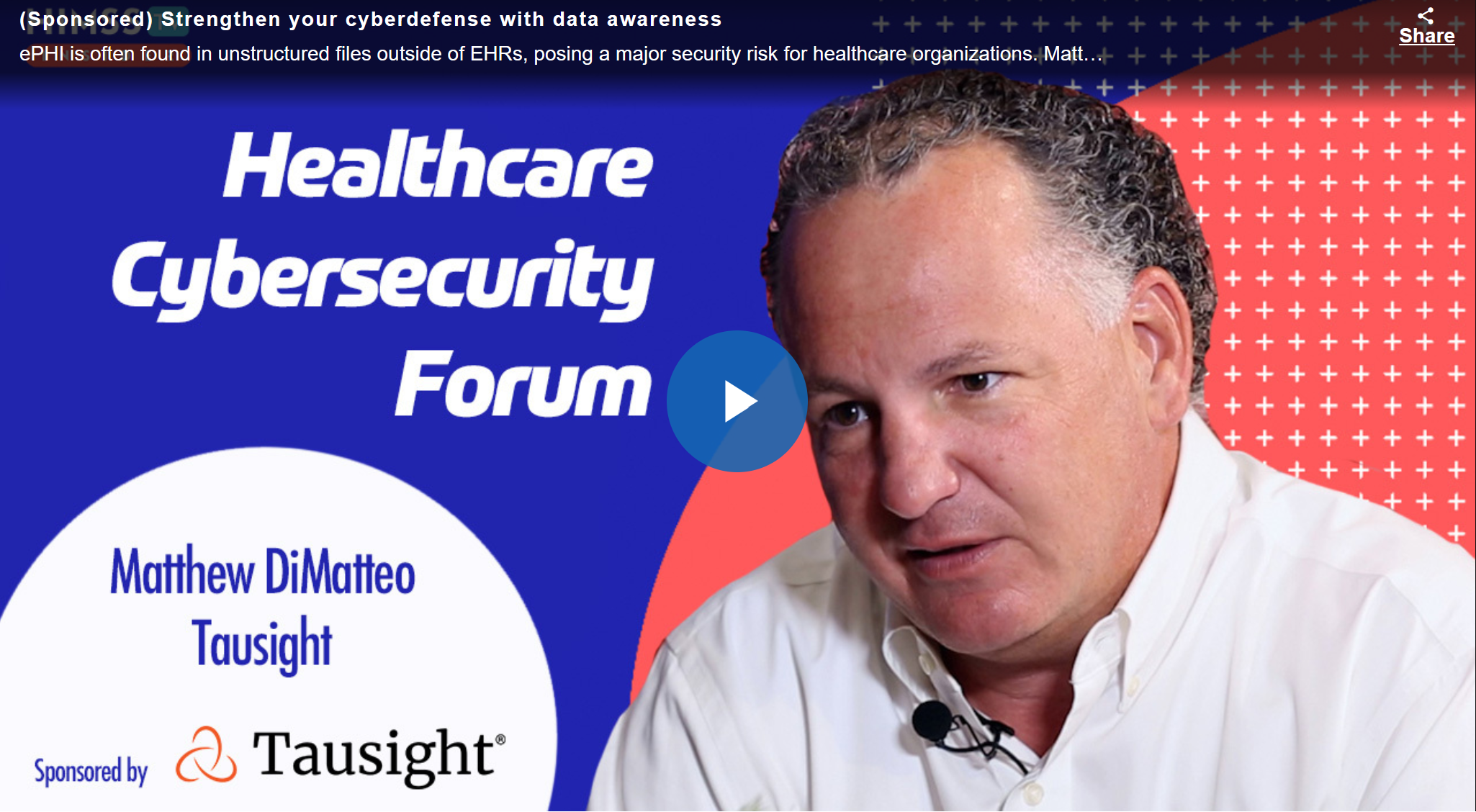 Strengthen your cyberdefense with data awareness – HIMSSTV Interview
